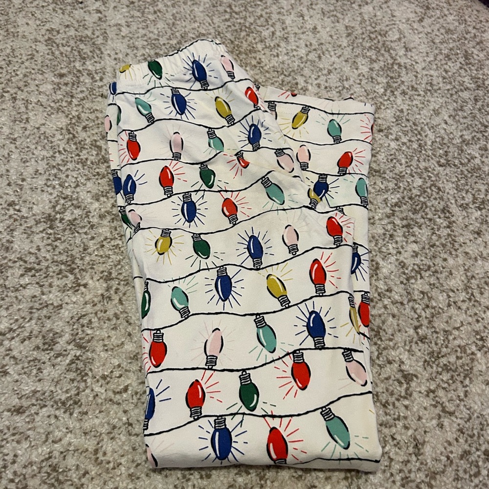 Hanna Anderson Holiday lights leggings
